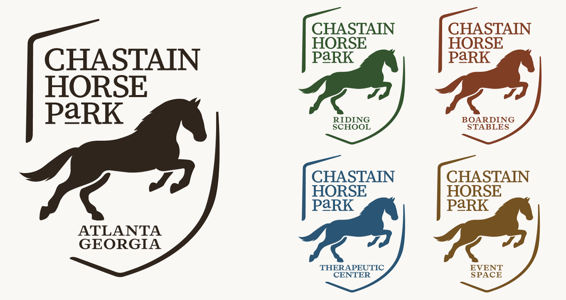 Chastain logo system — main and wayfinding variants